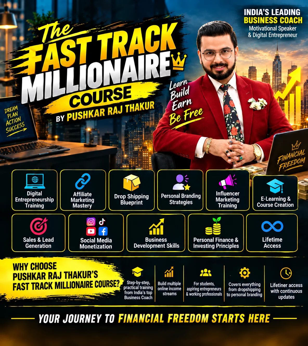 The Fast Track Millionaire Course by Pushkar Raj Thakur The Fast Track Millionaire Course by Pushkar Raj Thakur