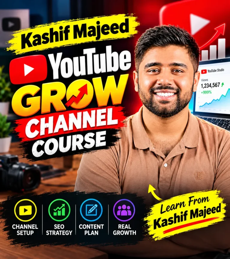 YouTube Grow Channel Course by Kashif Majeed
